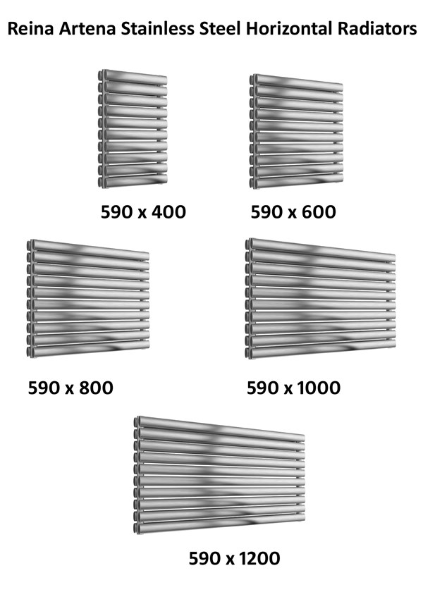 Reina Artena Horizontal Stainless Steel radiator 