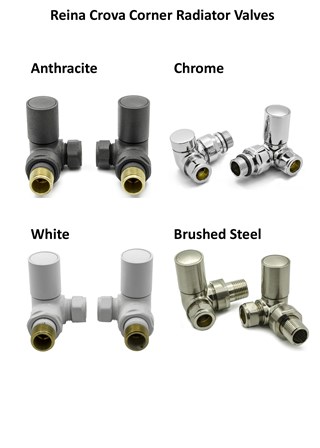 Reina Crova Corner Manual Radiator Valves Reina Crova Corner Manual Radiator Valves