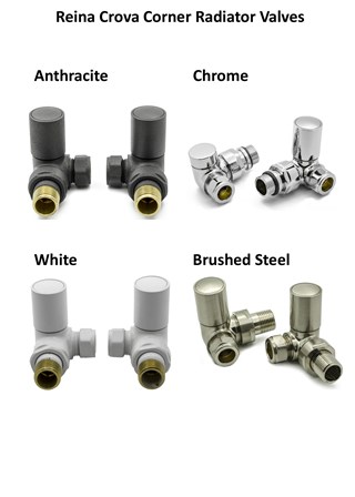 Reina Crova Corner Manual Radiator Valves