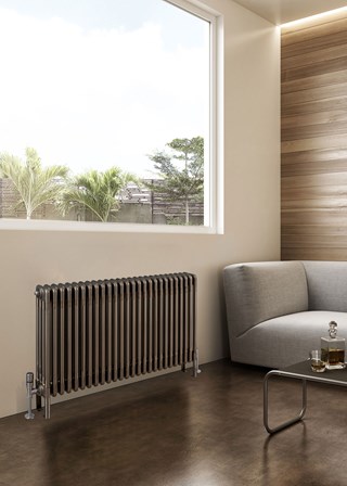 Eton & Bell Classic 4 Column Radiators - 600mm Height - Lacquered Bare Metal
