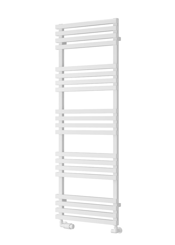 Reina Kale towel rail finished in White - 1436 x 500 Reina Kale towel rail finished in White - 1436 x 500