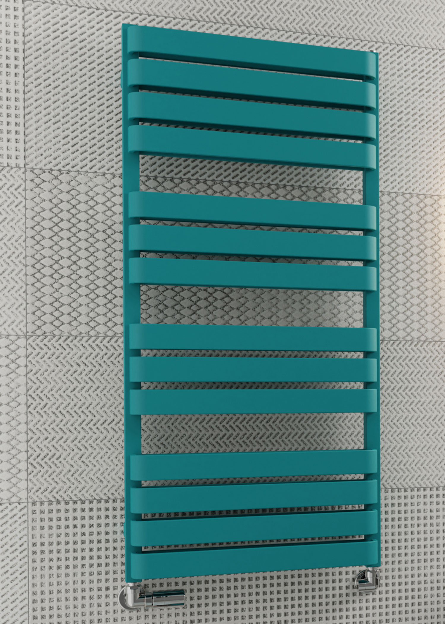 Terma Warp T Bold - 1100mm (H) x 500mm (W) - Matt Teal Finish