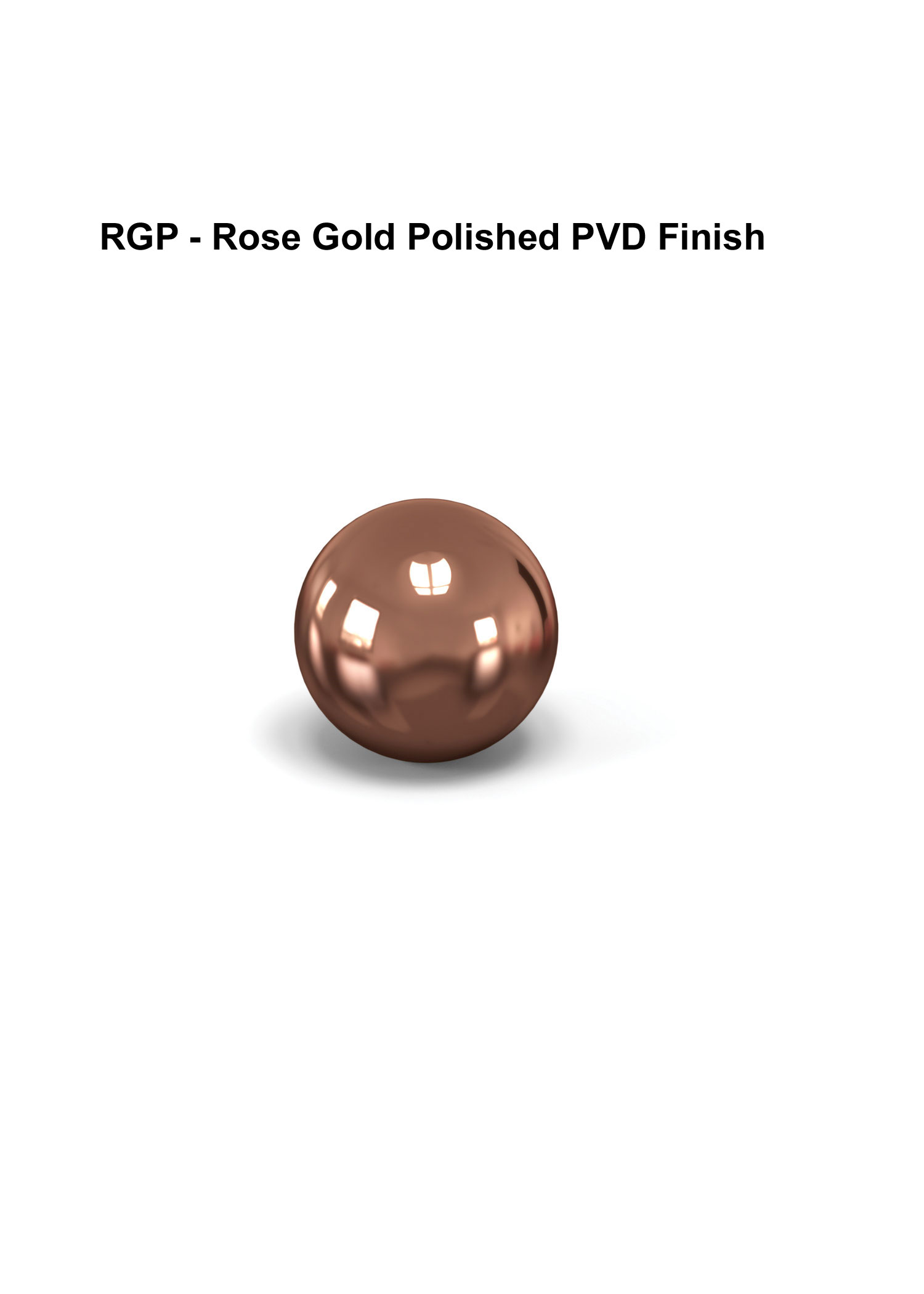 RGP - Rose Gold Polished PVD Finish
