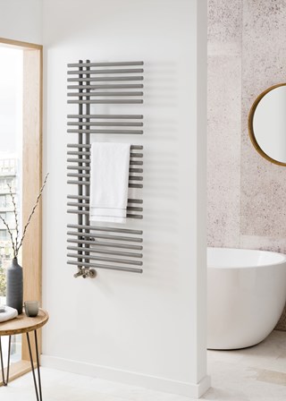 The Radiator Company Sitar Lato - Image shown in Grey Aluminium RAL9007