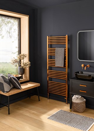 The Radiator Company Lupin Straight Lacquered Heated Towel Rail The Radiator Company Lupin Straight Lacquered Heated Towel Rail