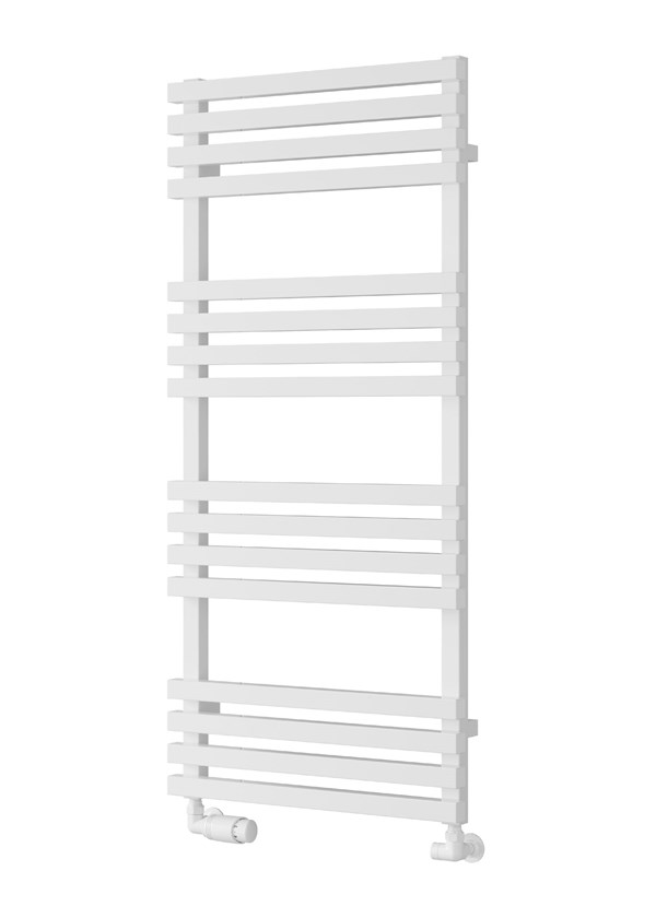 Reina Kale towel rail finished in White - 1126 x 500 Reina Kale towel rail finished in White - 1126 x 500