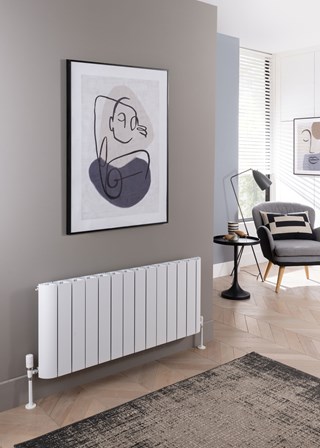 The Radiator Company Iseo Horizontal - Image shown in White RAL9016