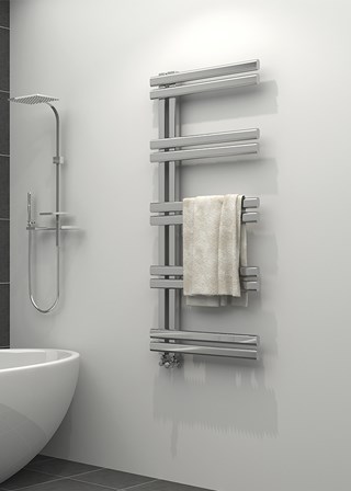 Aeon Trogon Stainless Steel Designer Heated Towel Rail 