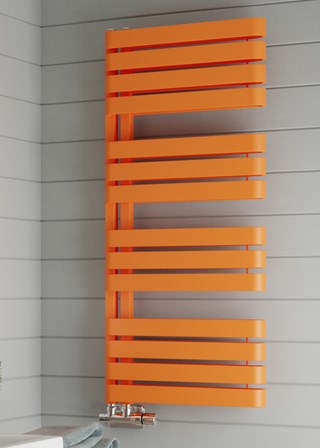 Terma Warp S 1110mm (H) x 500mm (W) - Matt Orange Finish Terma Warp S 1110mm (H) x 500mm (W) - Matt Orange Finish