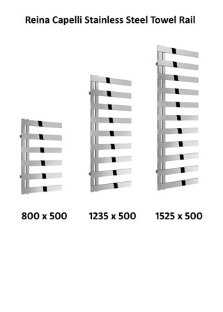 Reina Capelli Stainless Steel Designer Heated Towel Rail