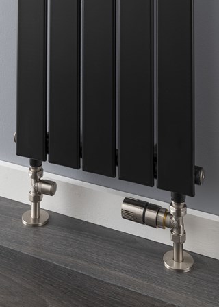 Supplies 4 Heat Beaufort Slim Vertical Single - Image shown in Matt Black (Close Up)