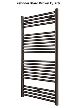 Zehnder Klaro Designer Heated Towel Rail - Volcanic - Beige Quartz - Brown Quartz 