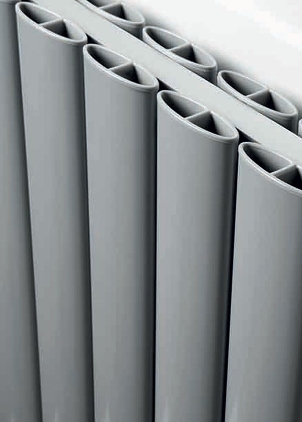 Apollo Magenta Curve Horizontal Aluminium Radiator