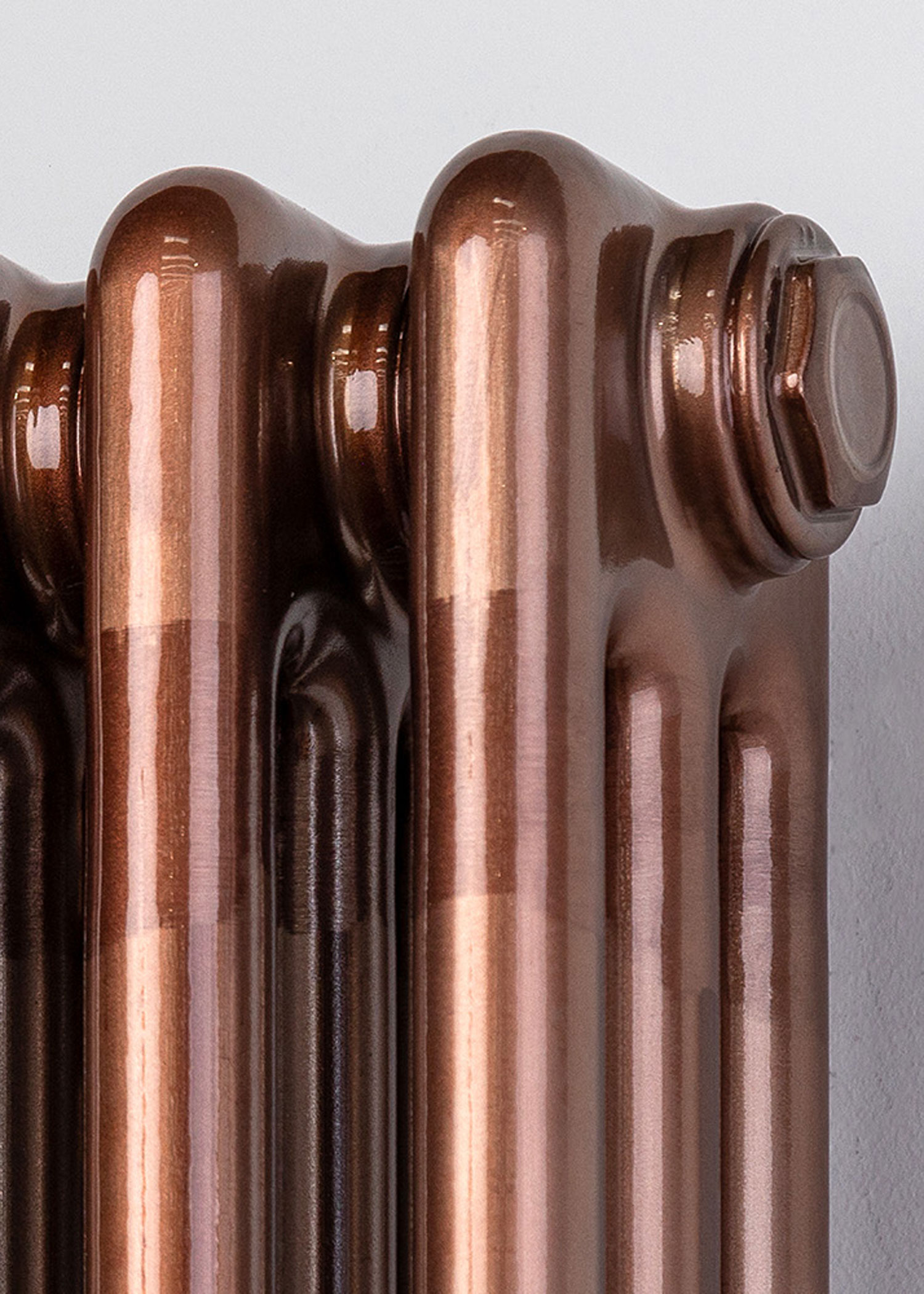 Image showing MHS Multisec Raw Copper Lacquer 3 Column Radiator