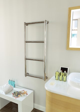 Aeon Tudor Stainless Steel Designer Heated Towel Rail