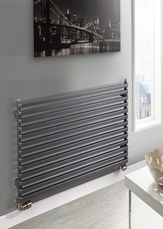 The Radiator Company Sax Single Horizontal - Image shown in Anthracite 