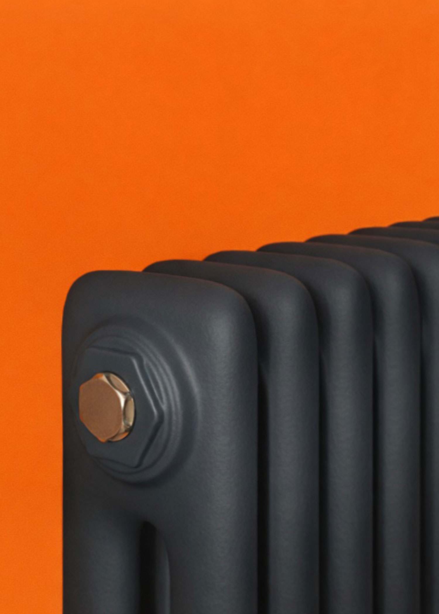 Apollo Column Radiator Finished in Matt Anthracite - 2 Column