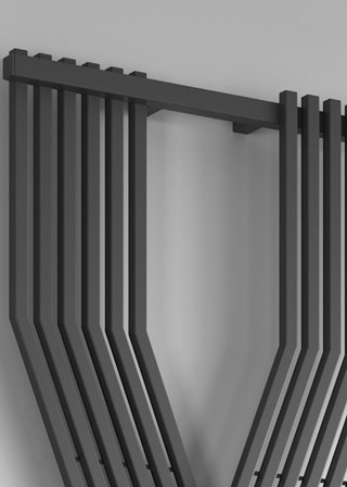 Reina Coredo Finished in Anthracite - 1760mm (H) x 620mm (W) - Detail
