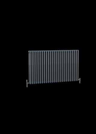 Apollo Roma 4 Column Horizontal Radiators - Slate Grey Gloss (RAL7015G)