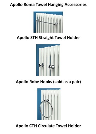 Apollo Roma Steel 4 Column radiators with welded feet - White (RAL9016)
