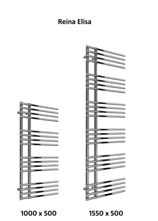 Reina Elisa Designer Chrome Heated Towel Rail