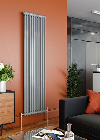 Apollo Roma 2 Column Vertical - Image shown in White Aluminium