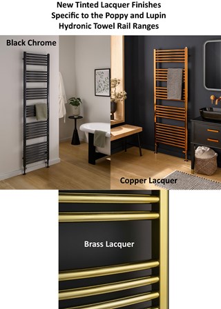 The Radiator Company Poppy Lacquered Towel Rail The Radiator Company Poppy Lacquered Towel Rail