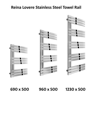 Reina Lovere Stainless Steel Designer Heated Towel Rail