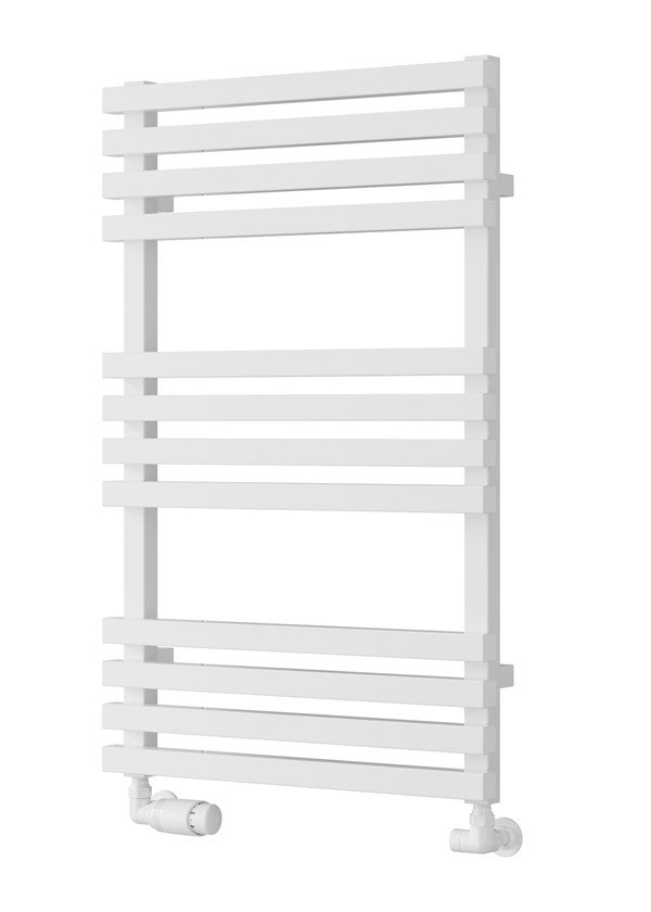 Reina Kale towel rail finished in White - 816 x 500 Reina Kale towel rail finished in White - 816 x 500
