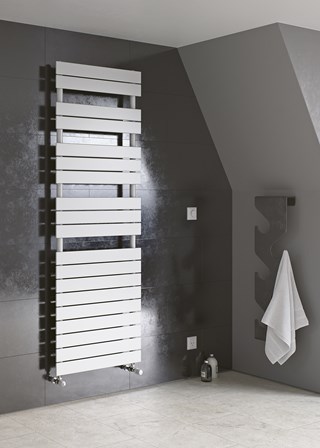 Eucotherm Mars Primus Duo Towel Rail - White RAL9003 (Please note image shown is single model)