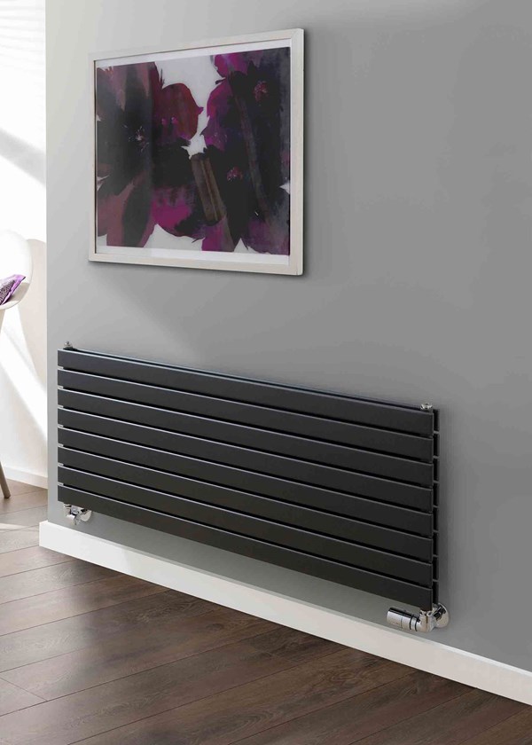 The Radiator Company Piano Double Horizontal - Image shown in Black Sparkle