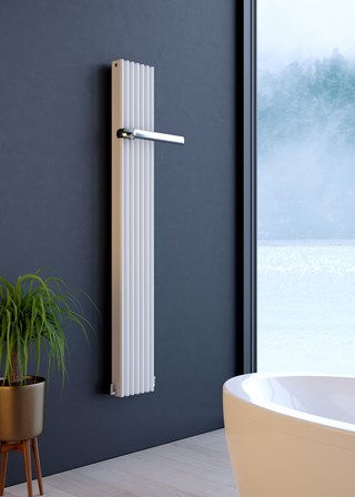 Eskimo Column - White RAL9016 with Jorba Towel Rail