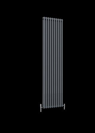 Apollo Roma 2 Column Vertical Radiator - Slate Grey Gloss (RAL7015G)