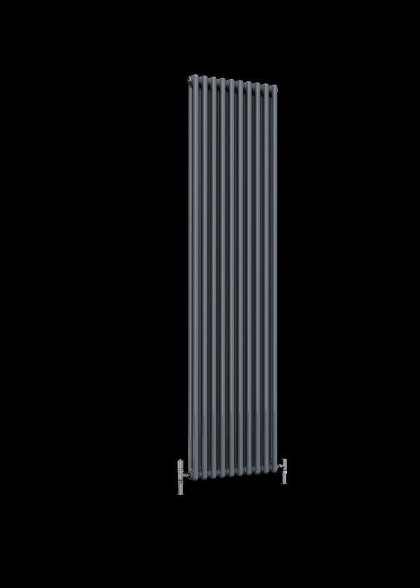 Apollo Roma Radiator Apollo Roma 2 Column Vertical Radiator - Slate Grey Gloss (RAL7015G)