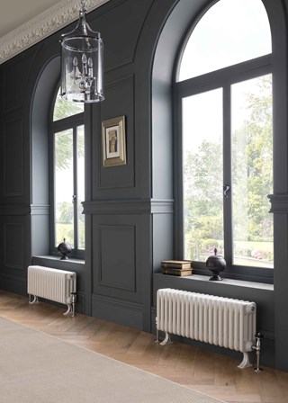 The Radiator Company Ancona 4 Column With Cast Feet - White RAL9016