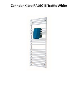 Zehnder Klaro White Designer Heated Towel Rail