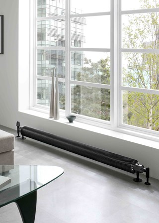 The Radiator Company Halo Horizontal - Image shown in Matt Black RAL9005 The Radiator Company Halo Horizontal - Image shown in Matt Black RAL9005