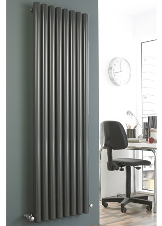 Eucotherm Vulkan Round Tube Vertical - Anthracite