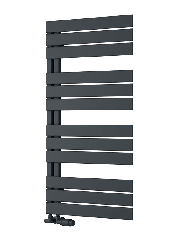 Reina Pettino towel rail finished in Anthracite - 1124 x 550 Reina Pettino towel rail finished in Anthracite - 1124 x 550