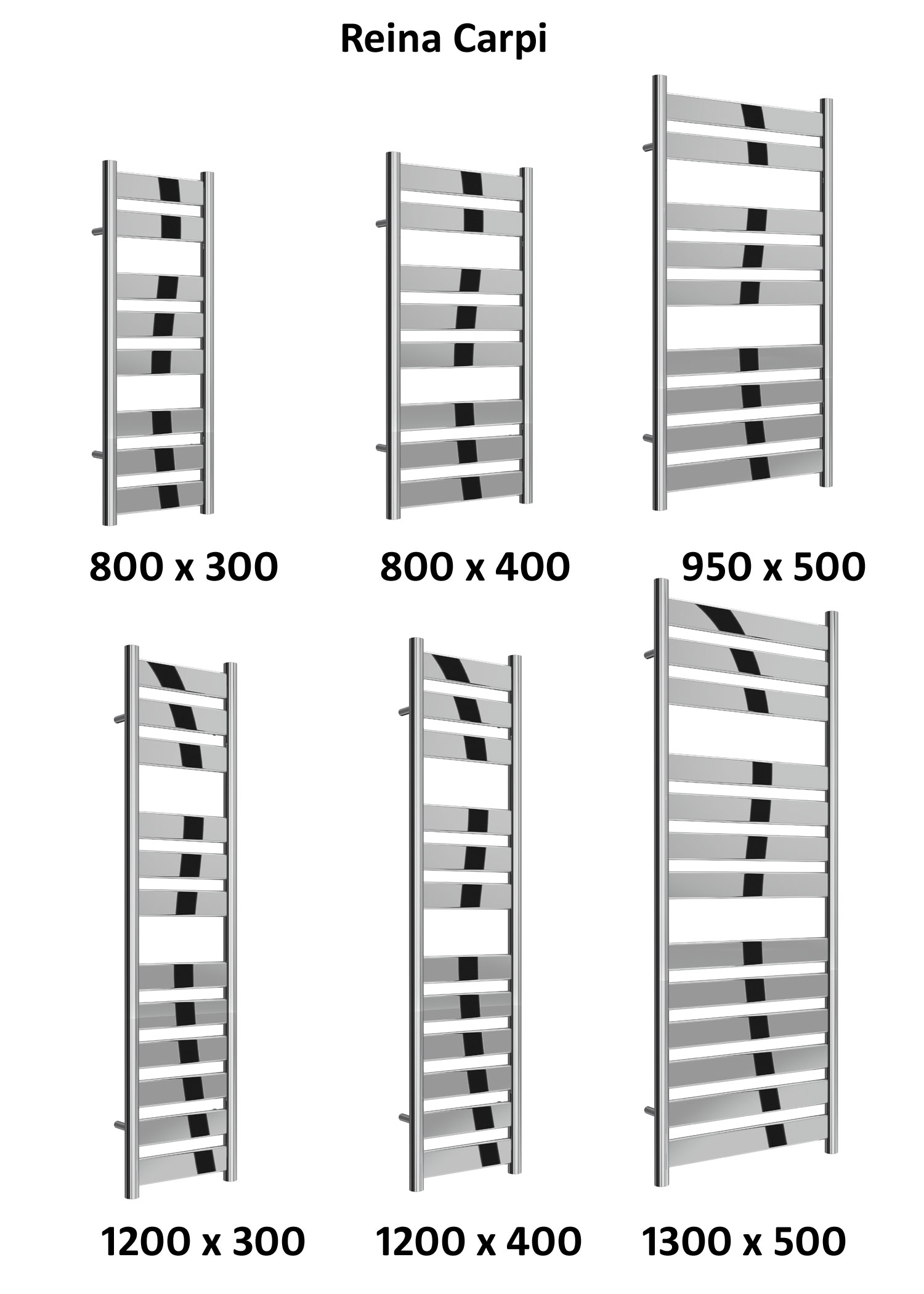 Reina Carpi Chrome Heated Towel Rail