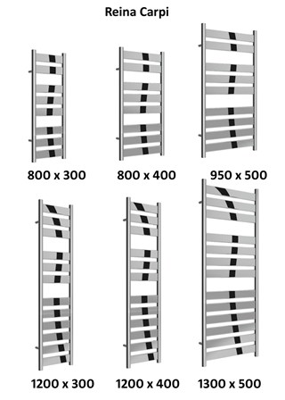 Reina Carpi Chrome Heated Towel Rail