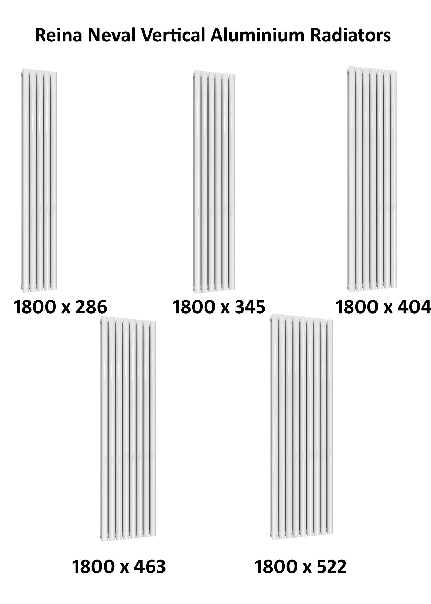 Reina Neval Vertical Aluminium Radiator 