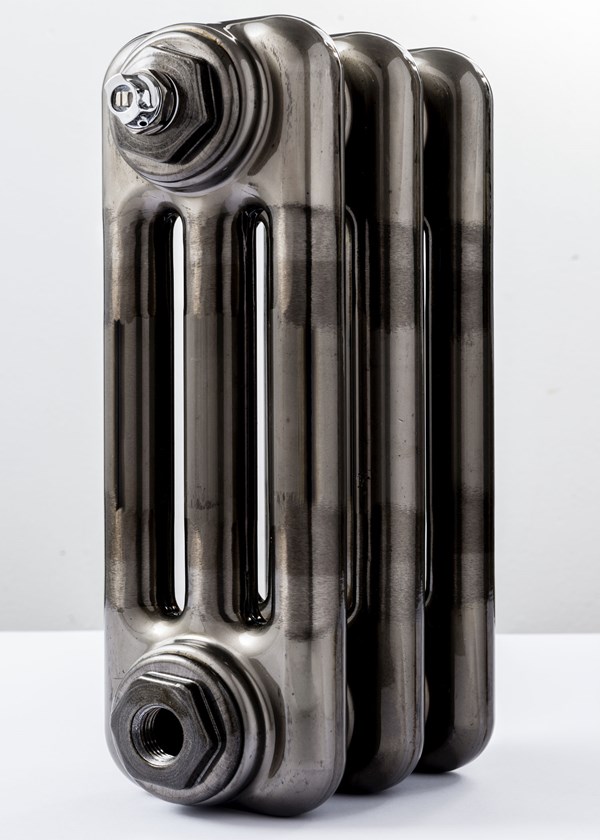 The Radiator Company Ancona 3 Column - Bare Metal Lacquered (Close Up)