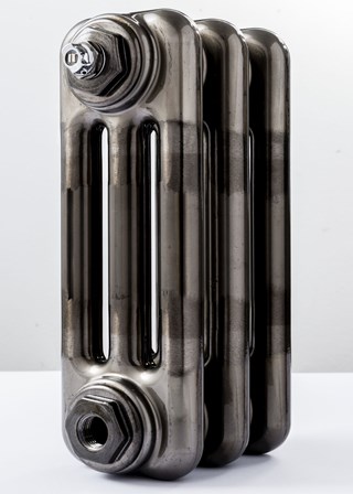 The Radiator Company Ancona 3 Column - Bare Metal Lacquered (Close Up)