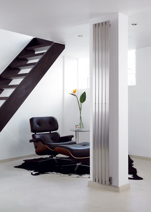 Aeon Lunar (formely the Zephyr) Designer Radiator Brushed Stainless Steel