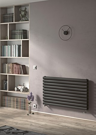 Eucotherm Nova Duo Horizontal Radiator - Anthracite Finish