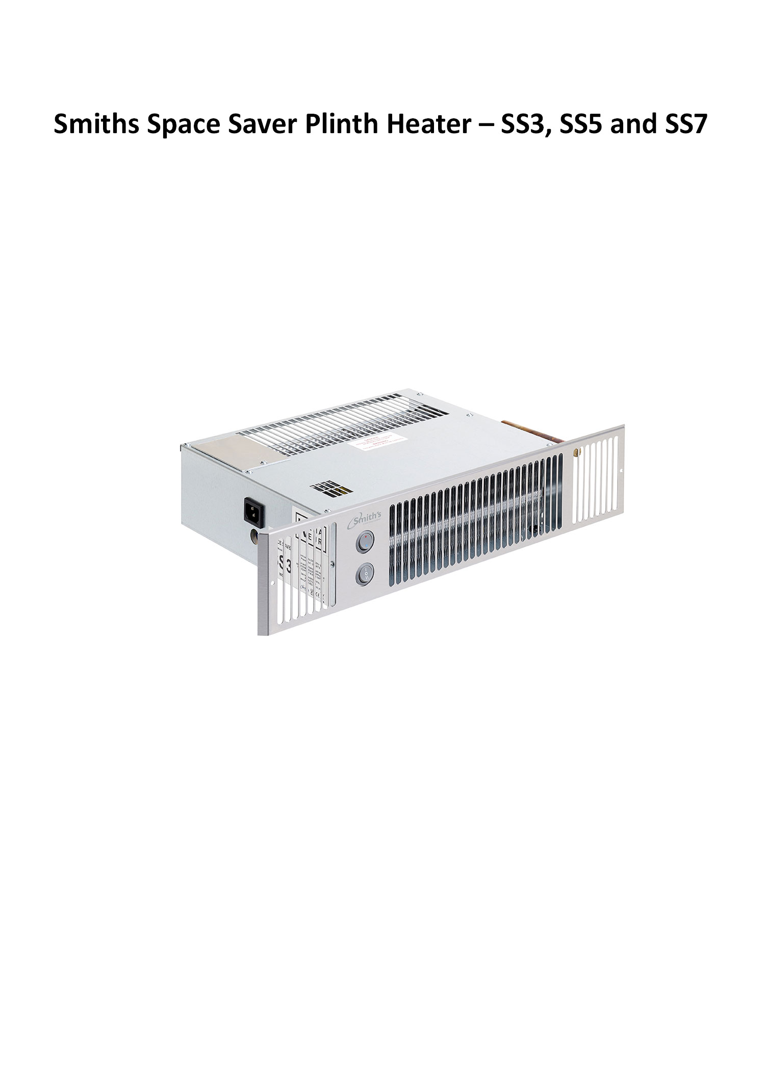 Smiths Space Saver SS7 Plinth Fan Convector