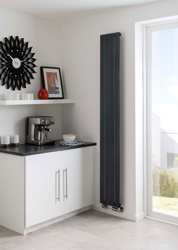 The Radiator Company Water Lily - Image shown in Single Black RAL9005