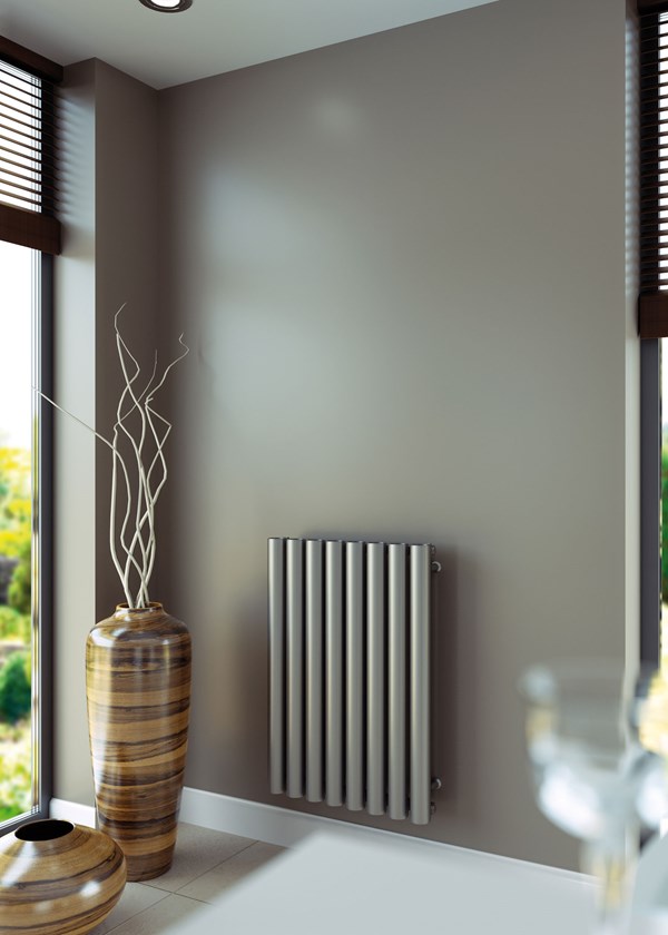 Aeon Mystic E Designer Radiator Brushed Stainless Steel