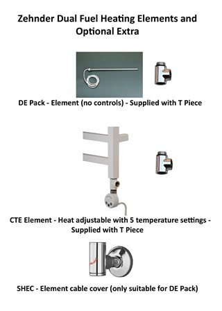 Zehnder Klaro White Designer Heated Towel Rail